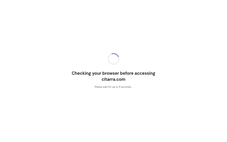Screenshot of the Citarra homepage